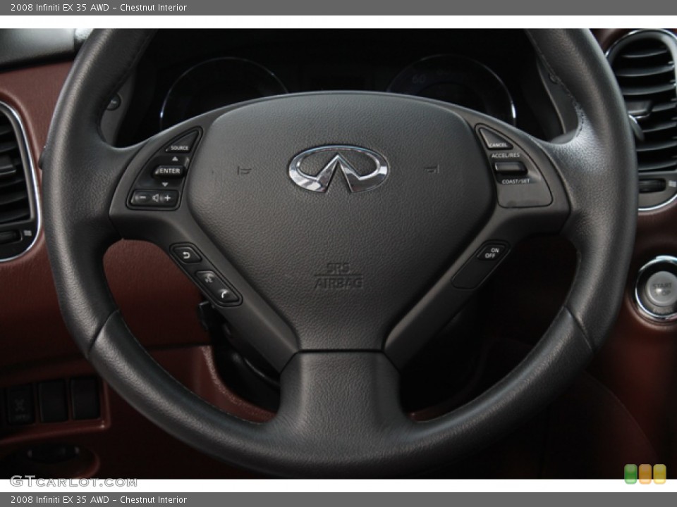 Chestnut Interior Steering Wheel for the 2008 Infiniti EX 35 AWD #65345767