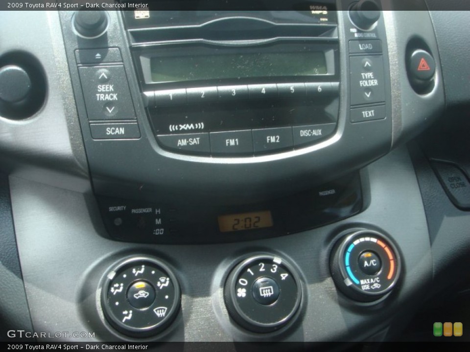 Dark Charcoal Interior Controls for the 2009 Toyota RAV4 Sport #65348145