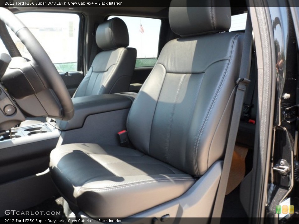 Black Interior Photo for the 2012 Ford F250 Super Duty Lariat Crew Cab 4x4 #65352427