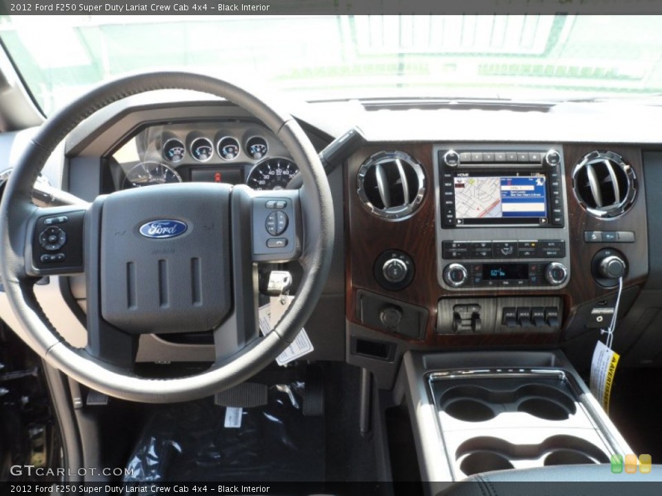 Black Interior Dashboard for the 2012 Ford F250 Super Duty Lariat Crew Cab 4x4 #65352453