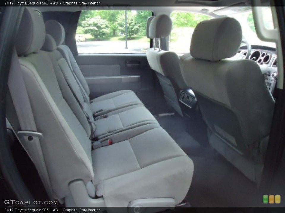 Graphite Gray Interior Rear Seat for the 2012 Toyota Sequoia SR5 4WD #65357415