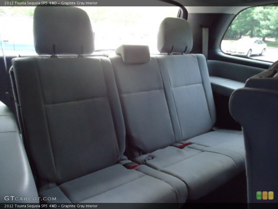 Graphite Gray Interior Rear Seat for the 2012 Toyota Sequoia SR5 4WD #65357421