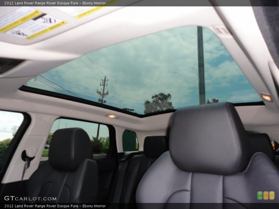 Ebony Interior Sunroof for the 2012 Land Rover Range Rover Evoque Pure #65358363
