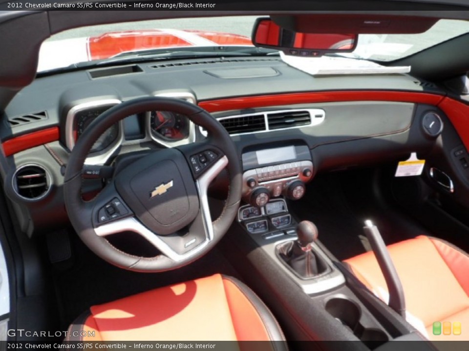 Inferno Orange/Black Interior Dashboard for the 2012 Chevrolet Camaro SS/RS Convertible #65364714