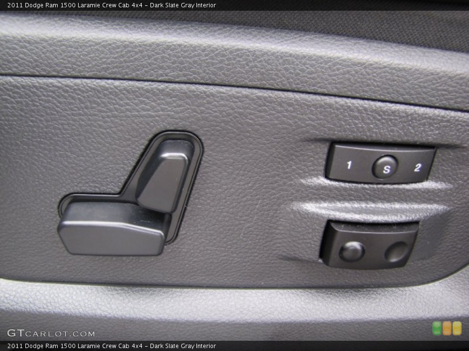 Dark Slate Gray Interior Controls for the 2011 Dodge Ram 1500 Laramie Crew Cab 4x4 #65374752
