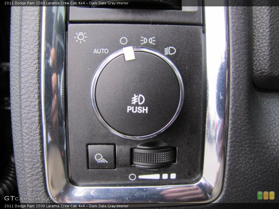 Dark Slate Gray Interior Controls for the 2011 Dodge Ram 1500 Laramie Crew Cab 4x4 #65374764