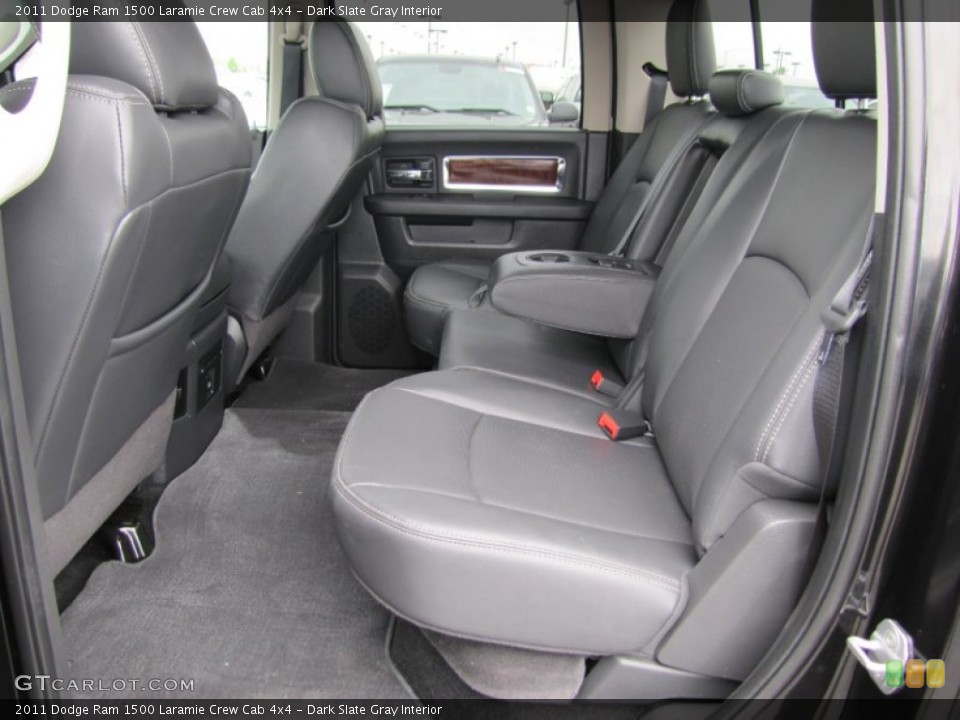 Dark Slate Gray Interior Rear Seat for the 2011 Dodge Ram 1500 Laramie Crew Cab 4x4 #65374872