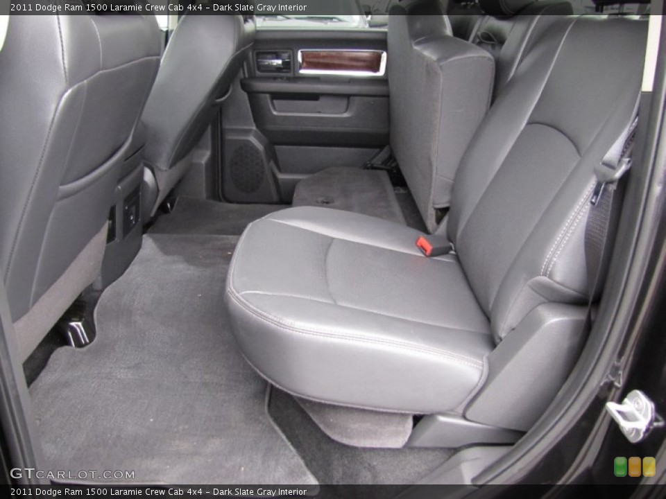 Dark Slate Gray Interior Rear Seat for the 2011 Dodge Ram 1500 Laramie Crew Cab 4x4 #65374881