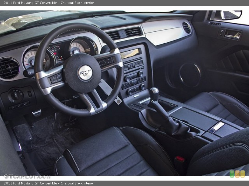 Charcoal Black Interior Prime Interior for the 2011 Ford Mustang GT Convertible #65376681