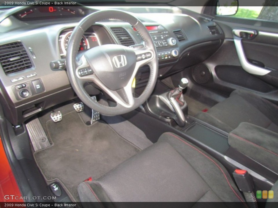 Black Interior Prime Interior for the 2009 Honda Civic Si Coupe #65384034