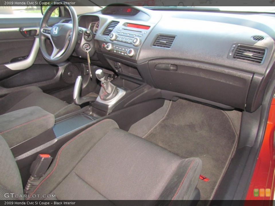 Black Interior Dashboard for the 2009 Honda Civic Si Coupe #65384073