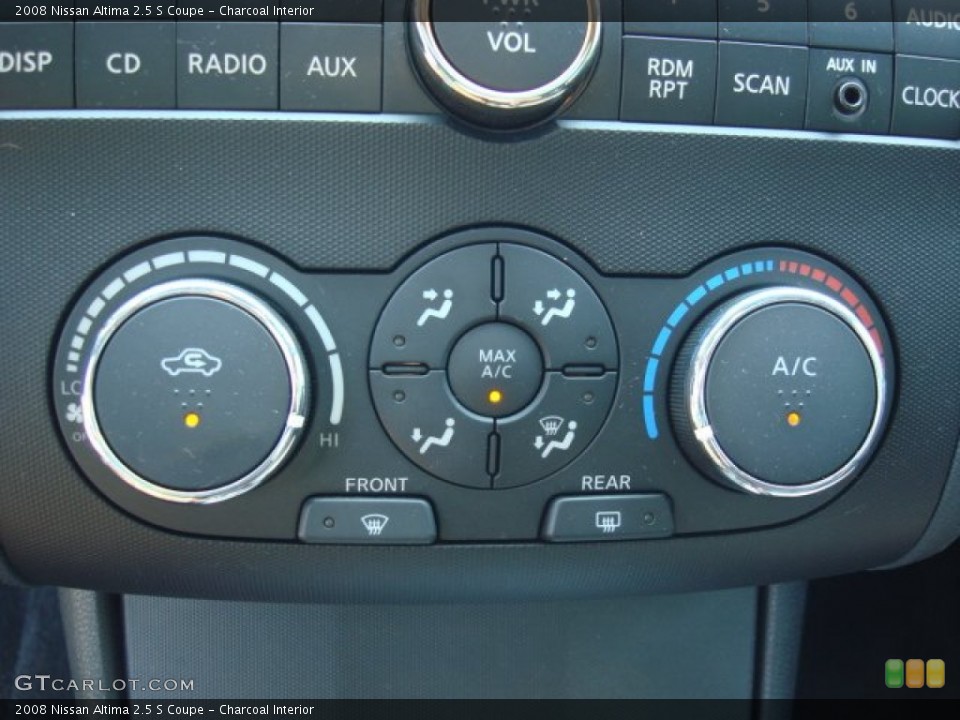 Charcoal Interior Controls for the 2008 Nissan Altima 2.5 S Coupe #65384421