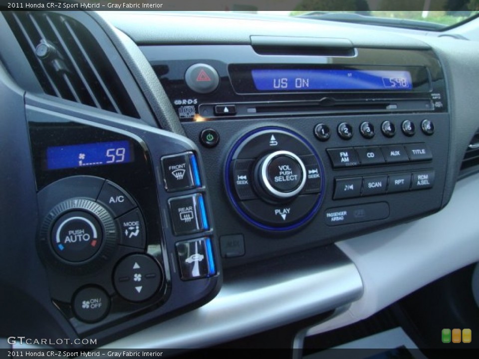 Gray Fabric Interior Controls for the 2011 Honda CR-Z Sport Hybrid #65389932
