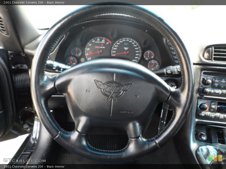 Black Interior Steering Wheel for the 2001 Chevrolet Corvette Z06 #65399046