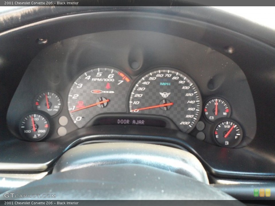 Black Interior Gauges for the 2001 Chevrolet Corvette Z06 #65399055