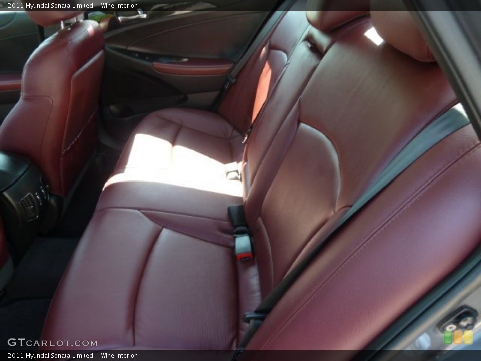 Wine Interior Rear Seat for the 2011 Hyundai Sonata Limited #65407260