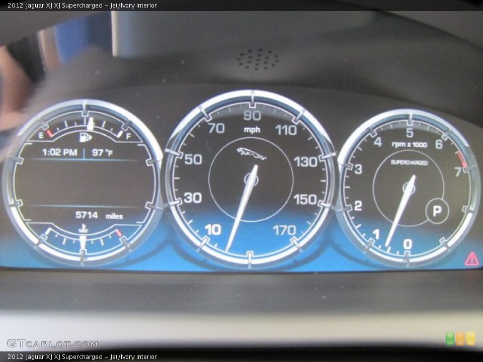 Jet/Ivory Interior Gauges for the 2012 Jaguar XJ XJ Supercharged #65409077