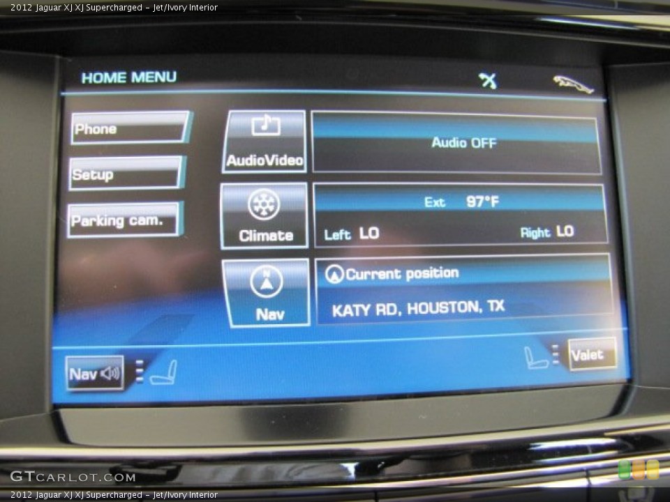 Jet/Ivory Interior Controls for the 2012 Jaguar XJ XJ Supercharged #65409089