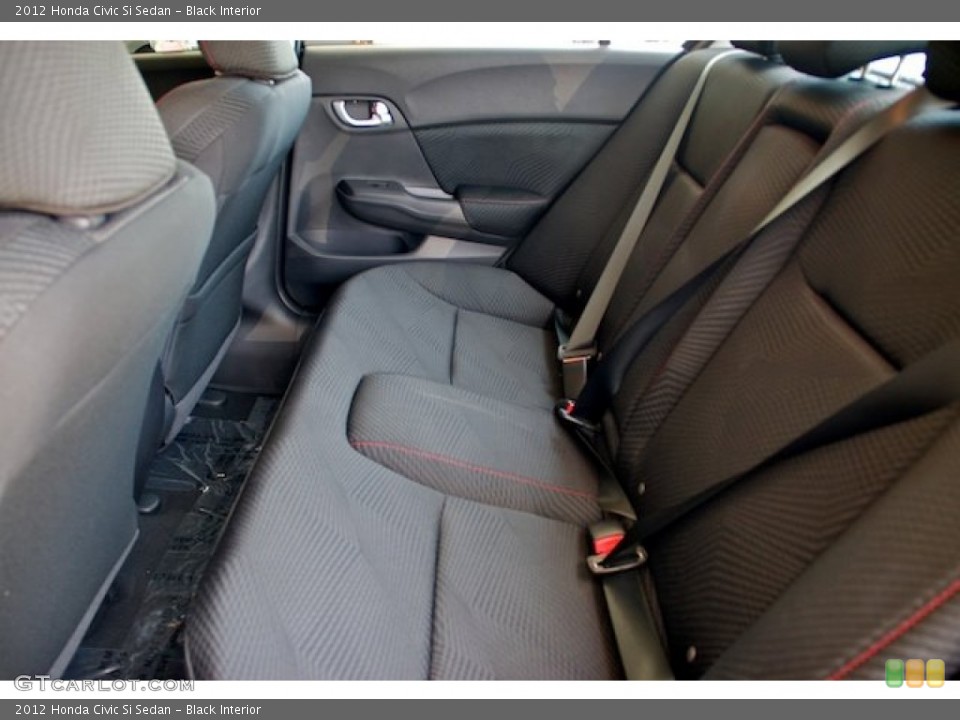 Black Interior Rear Seat for the 2012 Honda Civic Si Sedan #65409548