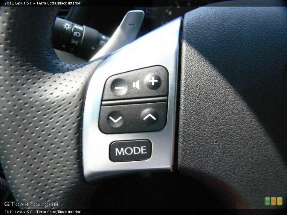 Terra Cotta/Black Interior Controls for the 2011 Lexus IS F #65417433