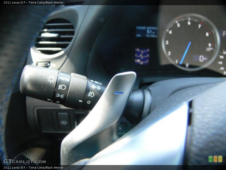 Terra Cotta/Black Interior Controls for the 2011 Lexus IS F #65417442