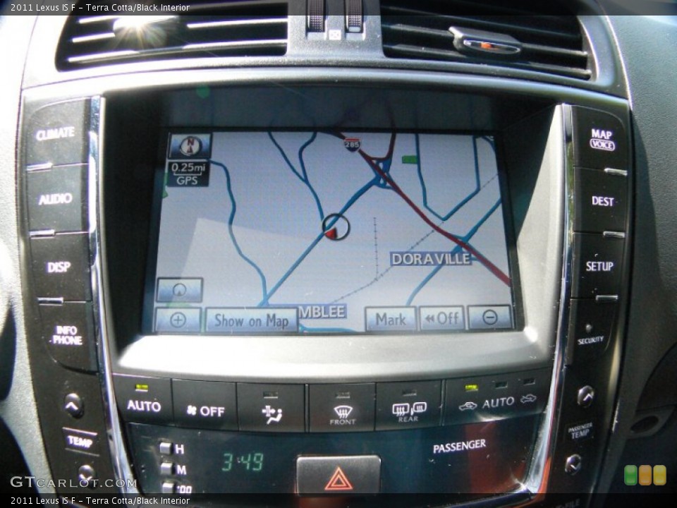 Terra Cotta/Black Interior Navigation for the 2011 Lexus IS F #65417478