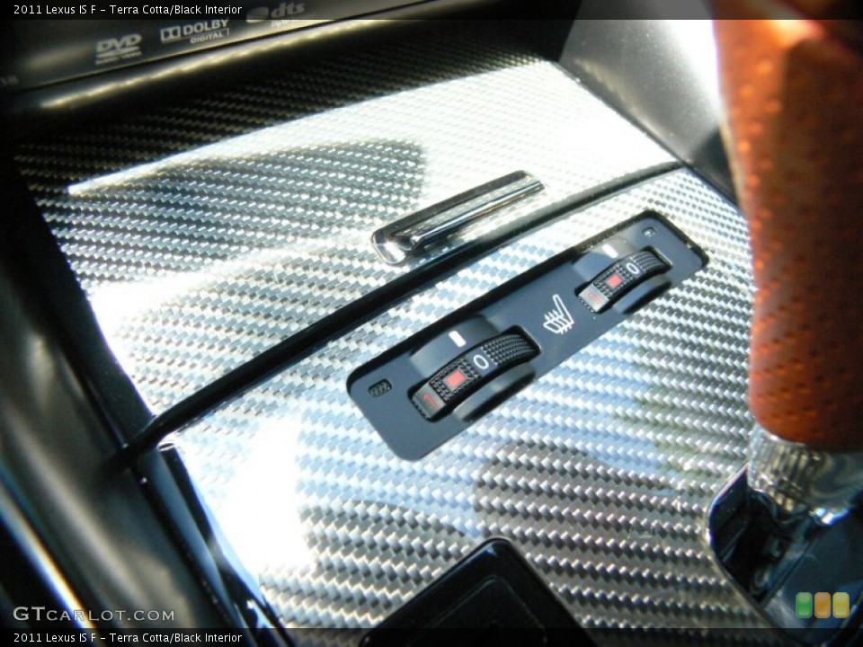 Terra Cotta/Black Interior Controls for the 2011 Lexus IS F #65417526