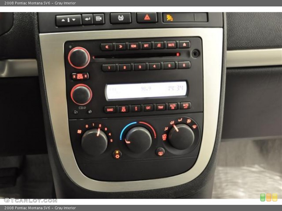 Gray Interior Controls for the 2008 Pontiac Montana SV6 #65421057