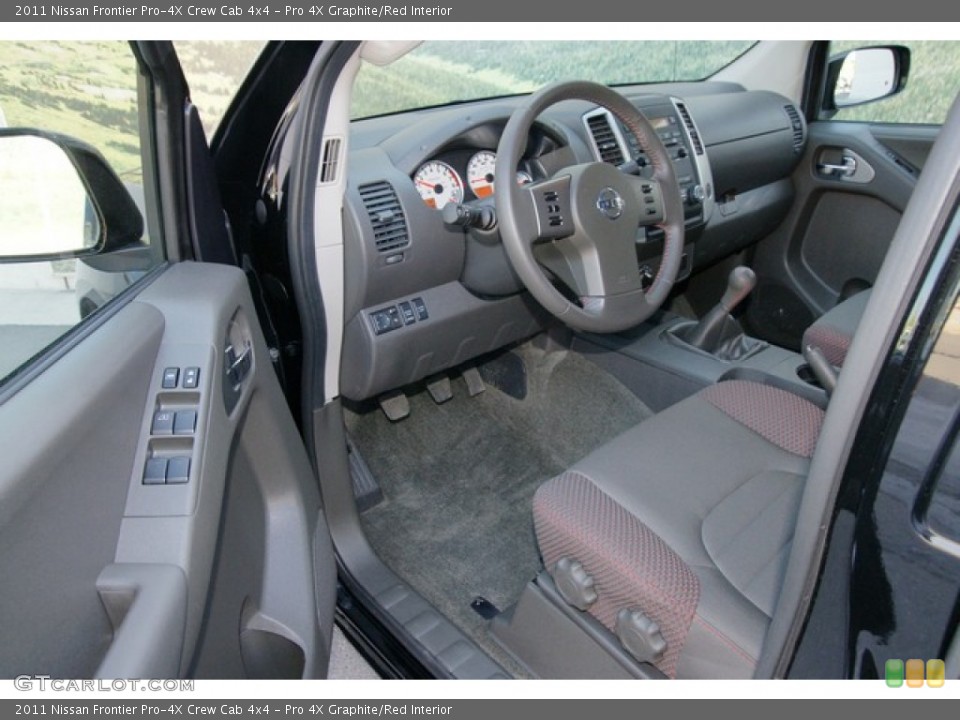 Pro 4X Graphite/Red Interior Photo for the 2011 Nissan Frontier Pro-4X Crew Cab 4x4 #65427621