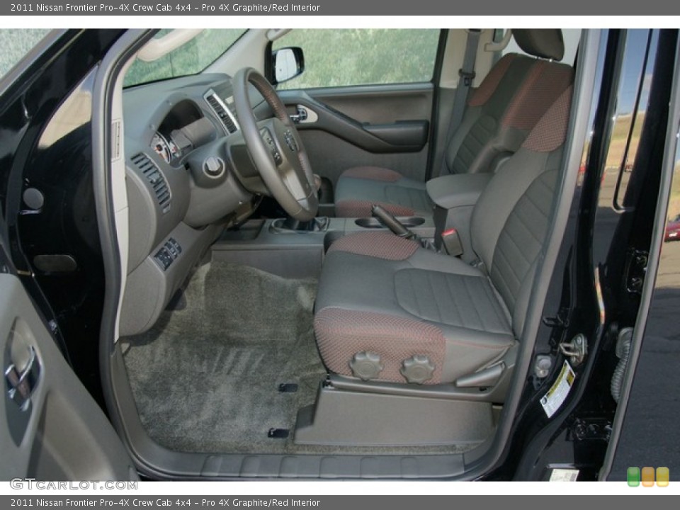 Pro 4X Graphite/Red Interior Photo for the 2011 Nissan Frontier Pro-4X Crew Cab 4x4 #65427630