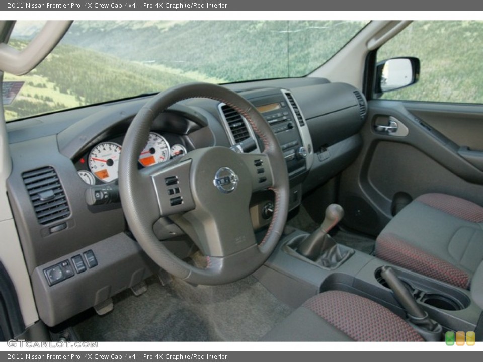 Pro 4X Graphite/Red Interior Prime Interior for the 2011 Nissan Frontier Pro-4X Crew Cab 4x4 #65427639