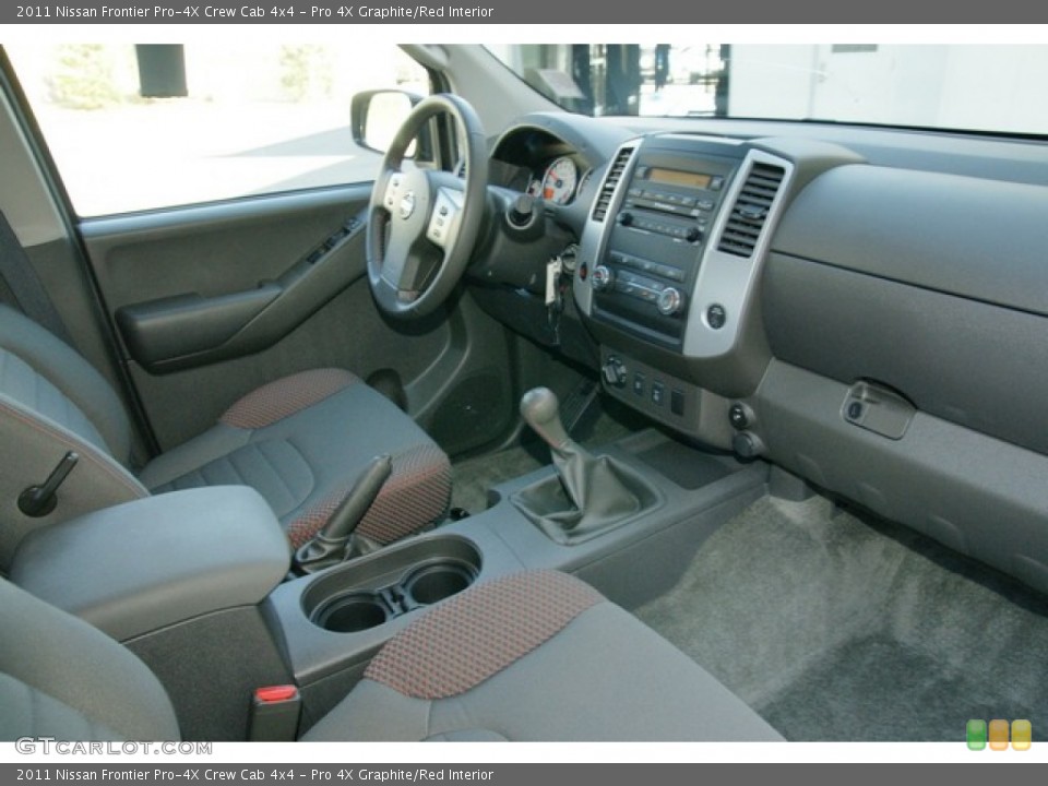 Pro 4X Graphite/Red Interior Dashboard for the 2011 Nissan Frontier Pro-4X Crew Cab 4x4 #65427672