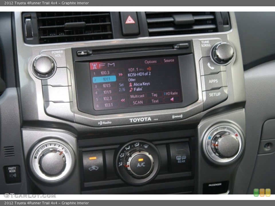 Graphite Interior Controls for the 2012 Toyota 4Runner Trail 4x4 #65433897