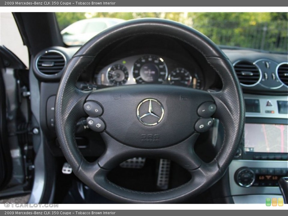 Tobacco Brown Interior Steering Wheel for the 2009 Mercedes-Benz CLK 350 Coupe #65434638