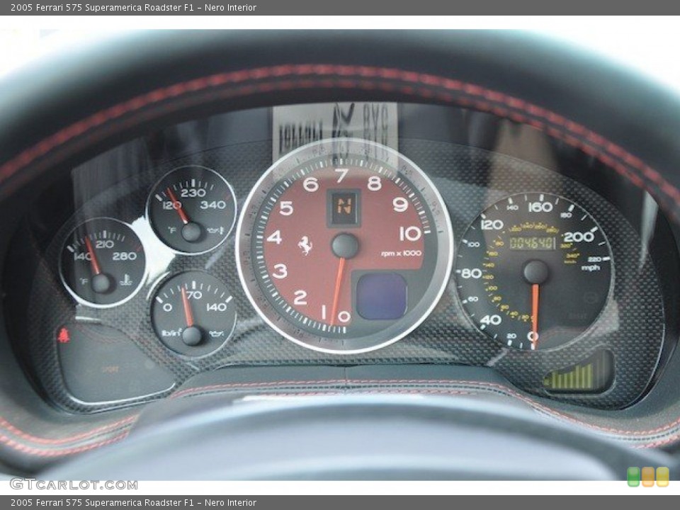 Nero Interior Gauges for the 2005 Ferrari 575 Superamerica Roadster F1 #65437047
