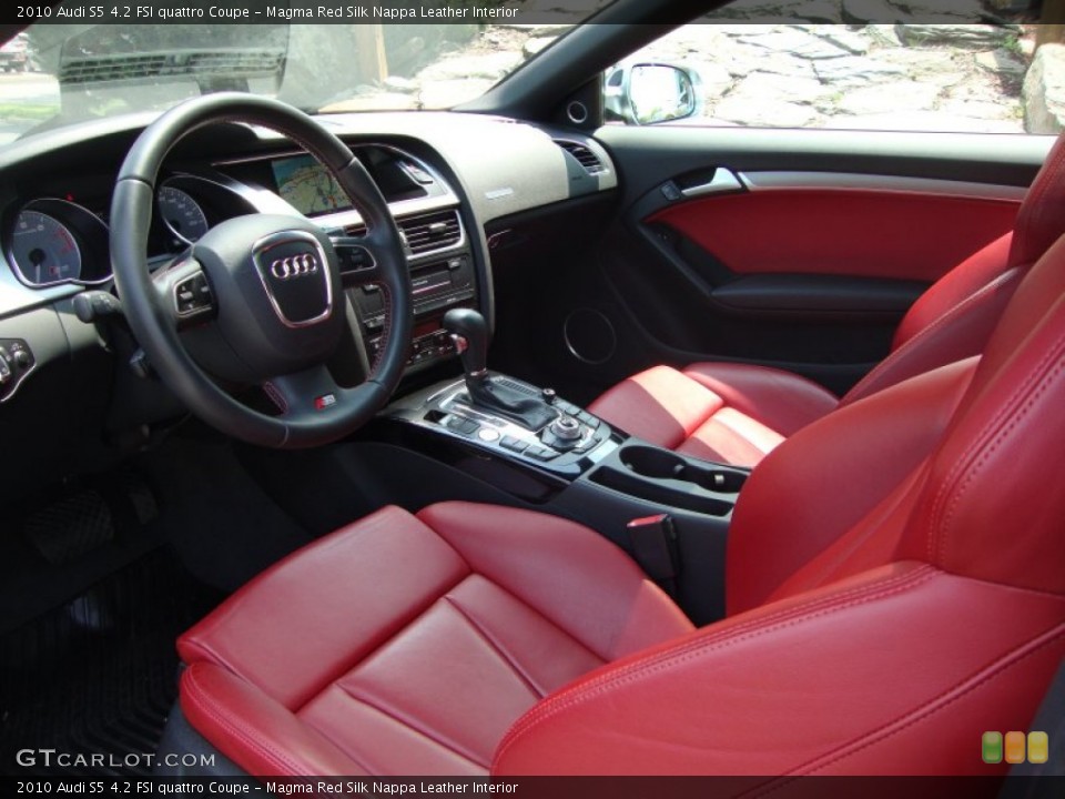 Magma Red Silk Nappa Leather Interior Photo for the 2010 Audi S5 4.2 FSI quattro Coupe #65449222