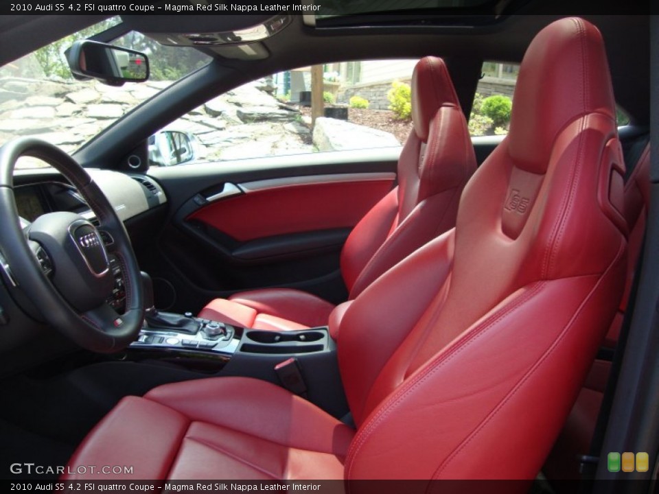 Magma Red Silk Nappa Leather Interior Photo for the 2010 Audi S5 4.2 FSI quattro Coupe #65449233