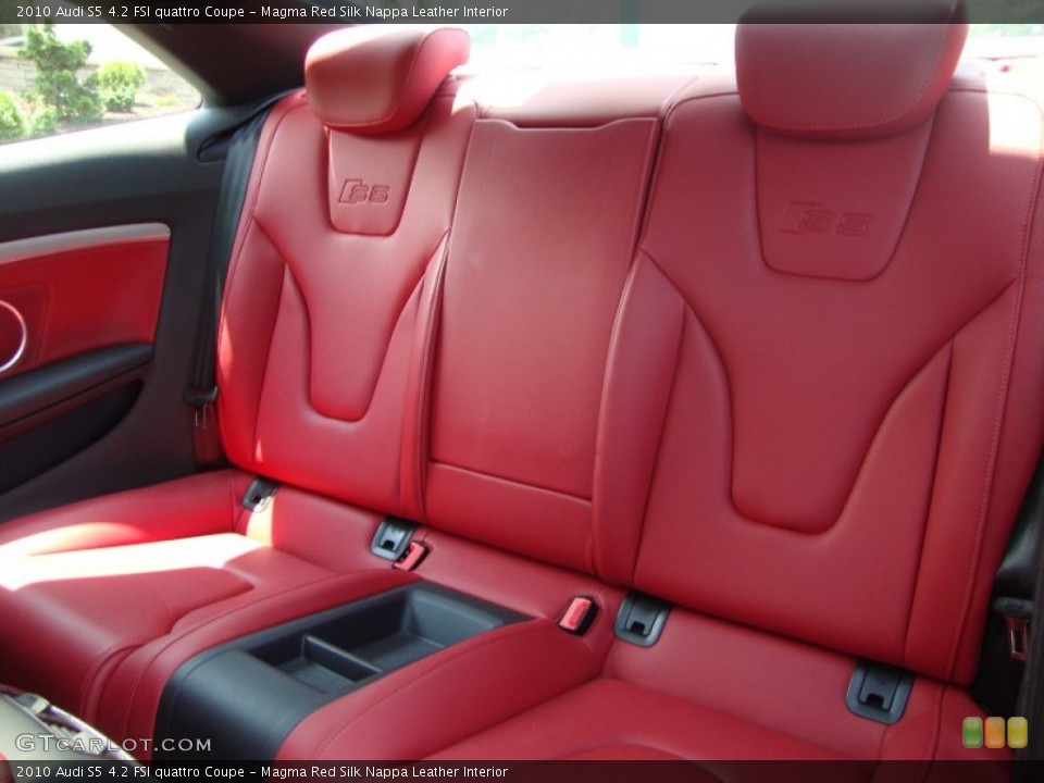 Magma Red Silk Nappa Leather Interior Photo for the 2010 Audi S5 4.2 FSI quattro Coupe #65449258