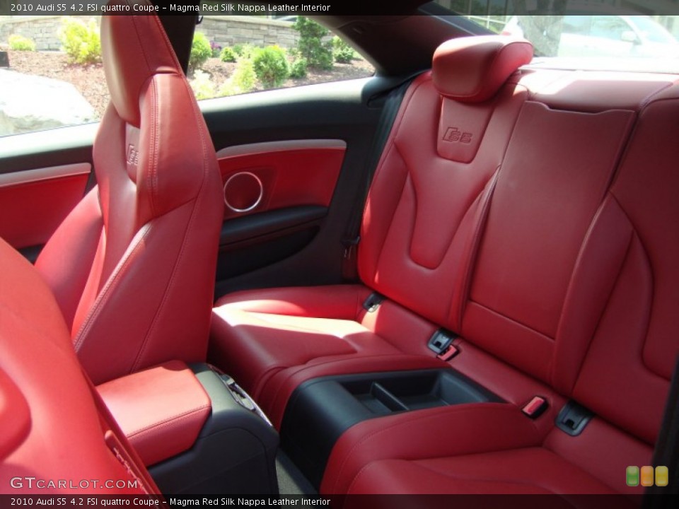 Magma Red Silk Nappa Leather Interior Photo for the 2010 Audi S5 4.2 FSI quattro Coupe #65449267