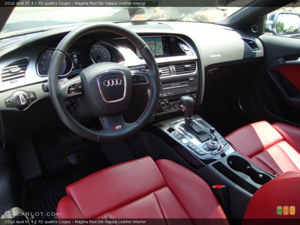 Magma Red Silk Nappa Leather Interior Dashboard for the 2010 Audi S5 4.2 FSI quattro Coupe #65449285