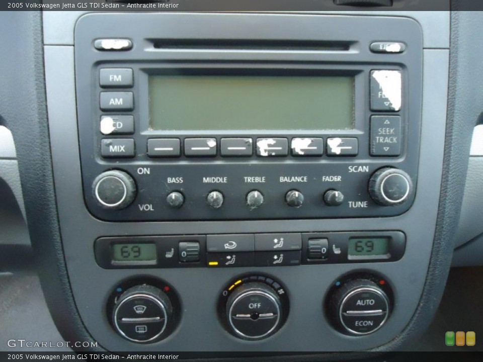 Anthracite Interior Controls for the 2005 Volkswagen Jetta GLS TDI Sedan #65449954