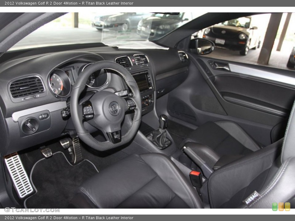 R Titan Black Leather Interior Photo for the 2012 Volkswagen Golf R 2 Door 4Motion #65455570