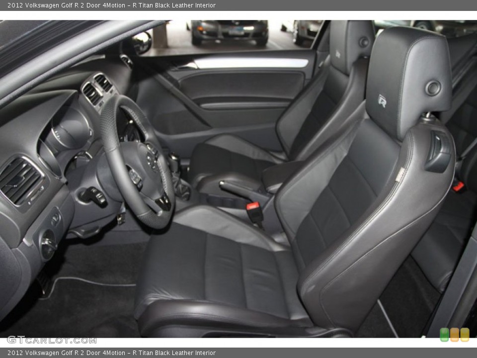R Titan Black Leather Interior Photo for the 2012 Volkswagen Golf R 2 Door 4Motion #65455576