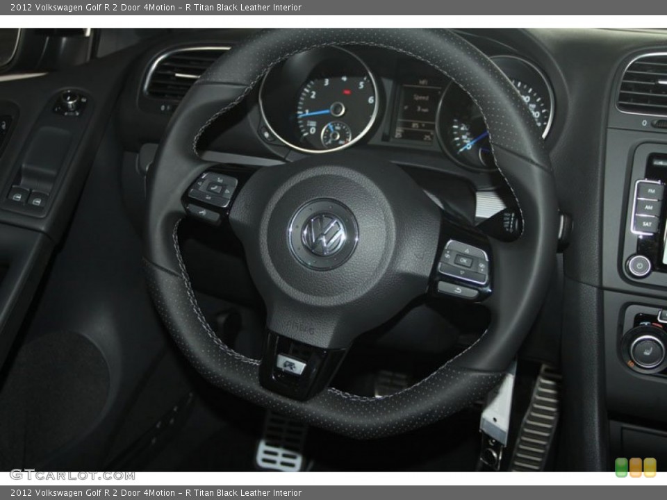 R Titan Black Leather Interior Steering Wheel for the 2012 Volkswagen Golf R 2 Door 4Motion #65455606
