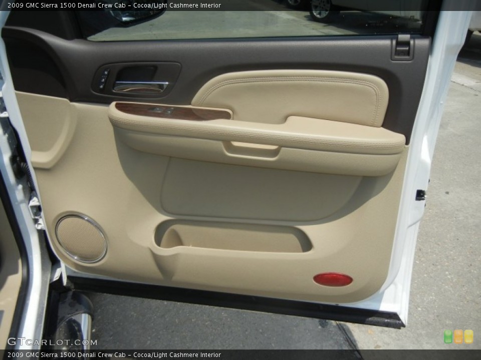 Cocoa/Light Cashmere Interior Door Panel for the 2009 GMC Sierra 1500 Denali Crew Cab #65455780