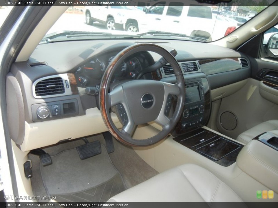 Cocoa/Light Cashmere Interior Dashboard for the 2009 GMC Sierra 1500 Denali Crew Cab #65455822