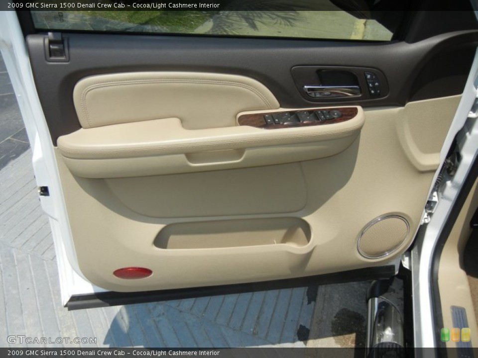 Cocoa/Light Cashmere Interior Door Panel for the 2009 GMC Sierra 1500 Denali Crew Cab #65455831