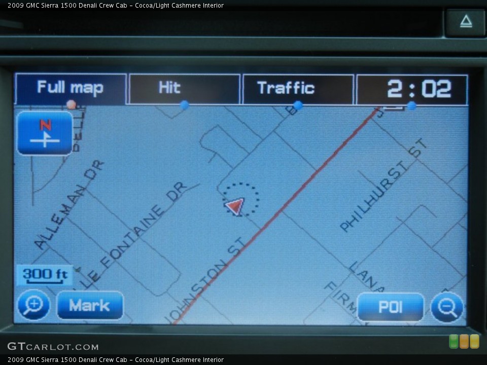 Cocoa/Light Cashmere Interior Navigation for the 2009 GMC Sierra 1500 Denali Crew Cab #65455885