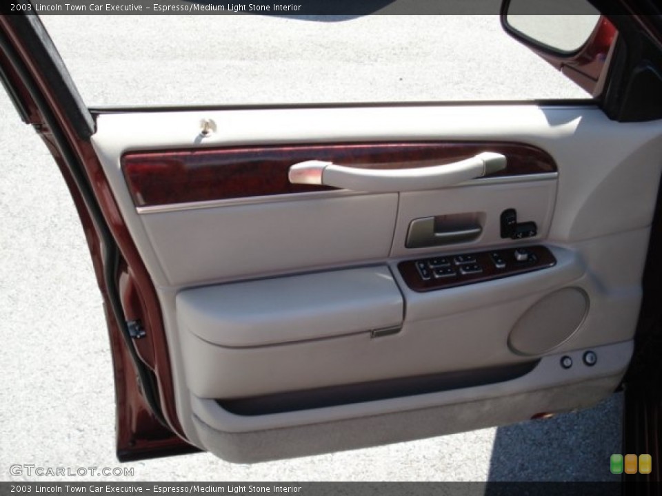 Espresso/Medium Light Stone Interior Door Panel for the 2003 Lincoln Town Car Executive #65457965