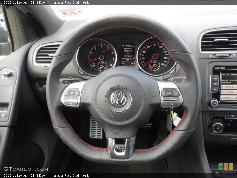 Interlagos Plaid Cloth Interior Steering Wheel for the 2012 Volkswagen GTI 2 Door #65462236